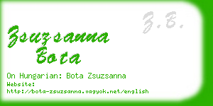 zsuzsanna bota business card